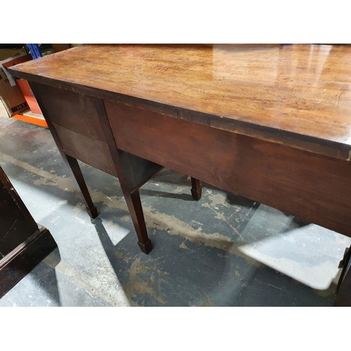 1165 - Regency mahogany sideboard, the rectangular top above four assorted drawers, on square section taper... 