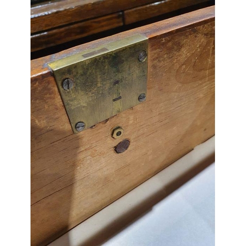 1196 - 19th century mahogany chest of two short over two long drawers, on splayed feet, 94cm x 89cm