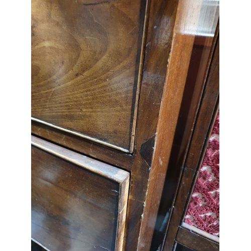 1196 - 19th century mahogany chest of two short over two long drawers, on splayed feet, 94cm x 89cm