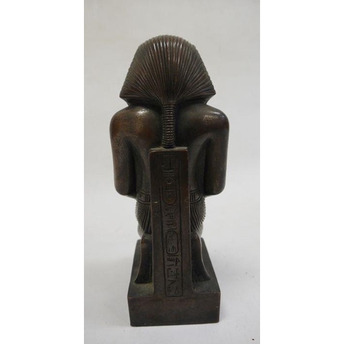 162 - Bronze model of a pharaoh