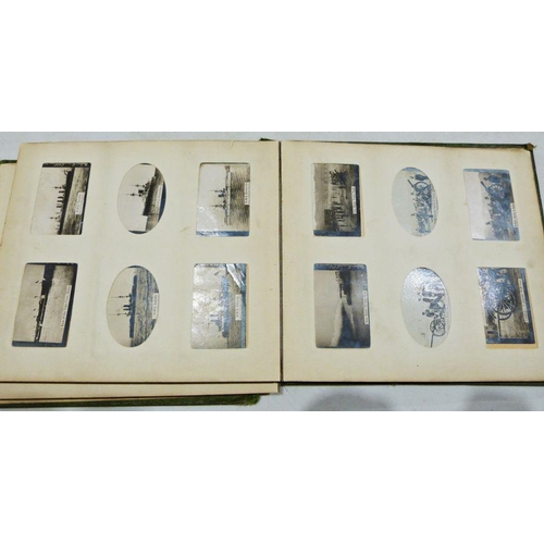 227a - Ogdens album and contents of black and white cigarette cards, of military figures, scenes from the o... 