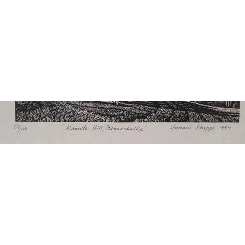 292 - After Howard Phipps
 Wood engraving 
 Knowle Hill, Broad Chalke, limited edition 56/100
 After I Car... 