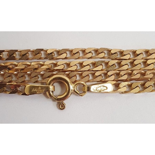 348 - Three various 9ct gold chain link necklaces, 19g approx.