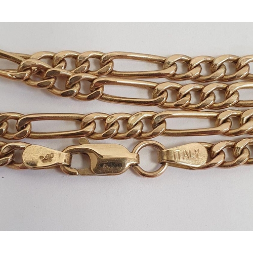 348 - Three various 9ct gold chain link necklaces, 19g approx.