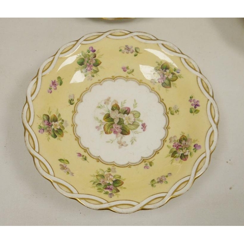 51 - Staffordshire porcelain part dessert service, mid 19th century, impressed registration lozenge and c... 