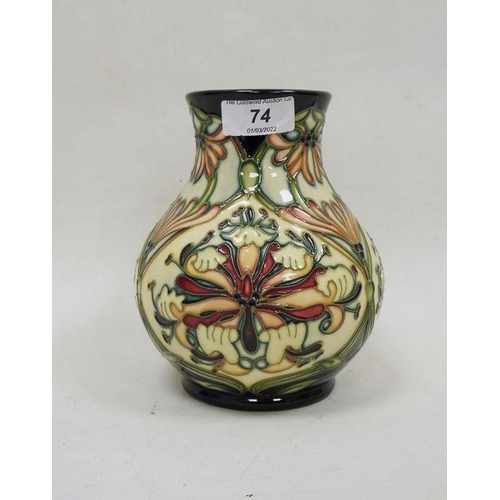 74 - Moorcroft pottery vase, stamped and dated 2004 to base