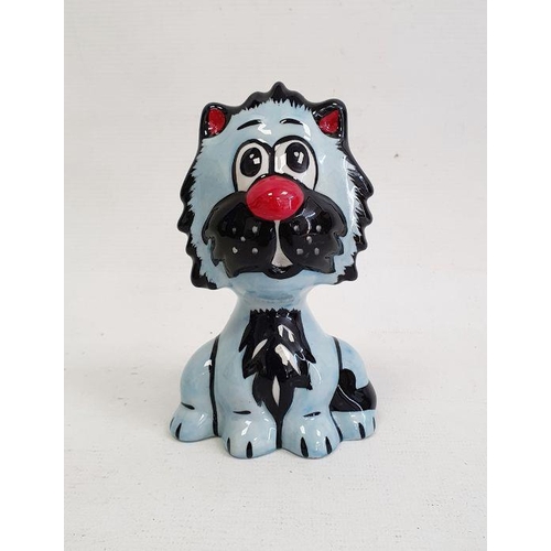 11A - Handpainted Lorna Bailey cat 'Albert' in blue colourway, signed to base