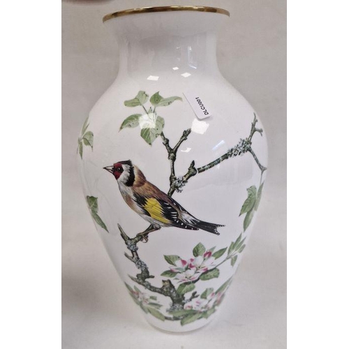 21 - Three Franklin porcelain limited edition vases 'Meadowland Bird Vase', 'Woodland Bird Vase' and 'Mar... 