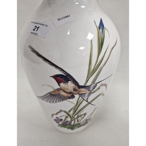 21 - Three Franklin porcelain limited edition vases 'Meadowland Bird Vase', 'Woodland Bird Vase' and 'Mar... 