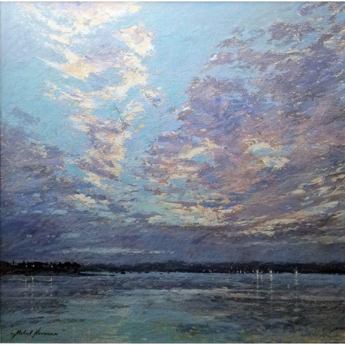 260 - Michael Norman (20th century)
 Pastel 
 Estuary scene, signed lower left, 42.5cm x 42.5cm