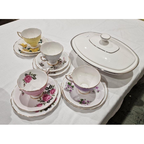 50 - Royal Doulton china dinner service 'Platinum Concorde' pattern, mainly for eight persons, to include... 