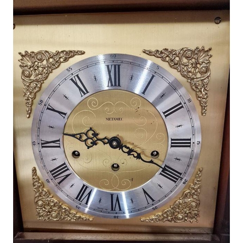 1010 - 20th century longcase clock by Metamec with Roman numerals to the dial