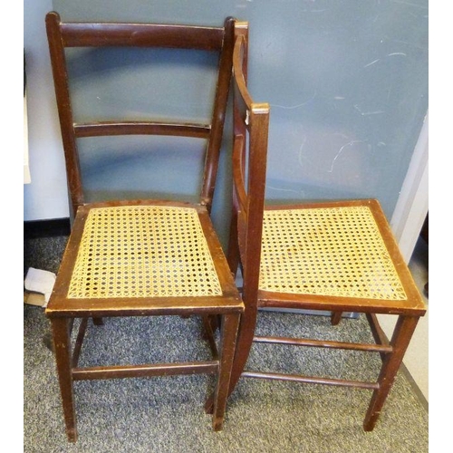 1122A - Two cane-seated chairs (2)