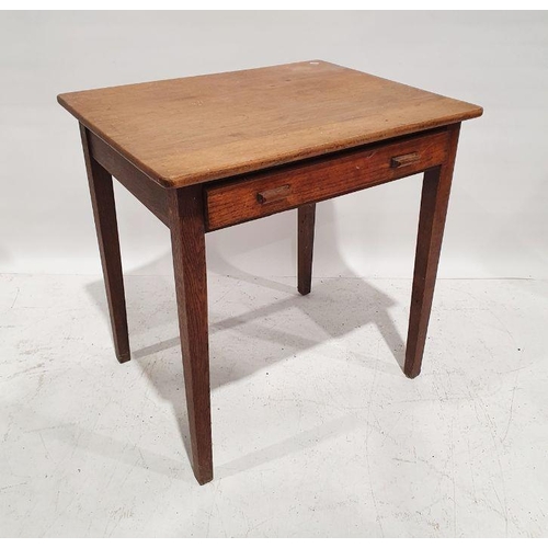 1132 - Drop-leaf table, an oak single-drawer side table and a further drop-leaf table (3)