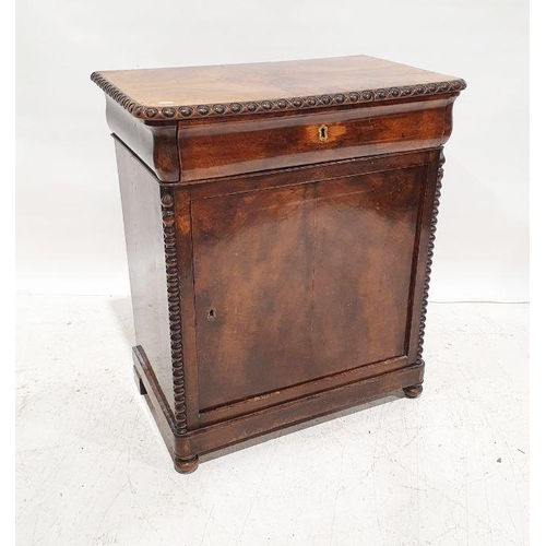 1248 - Probably continental and 19th century, single-door cupboard, the rectangular top with rounded front ... 