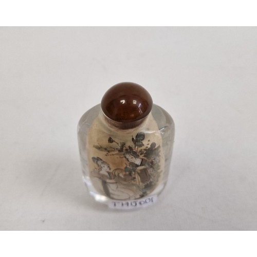 125 - Chinese snuff bottle with internal painted decoration