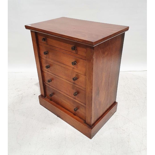 1272 - 20th century chest of five long graduated drawers, to plinth base, 78cm x 65cm x 41cm