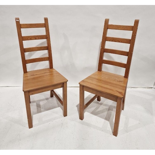 1284 - Six Ikea pine ladderback chairs (6)