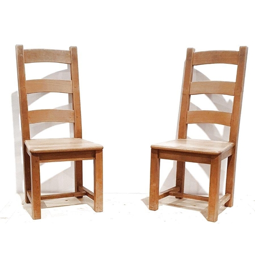 1302 - Set of six 20th century beech ladderback chairs (6)