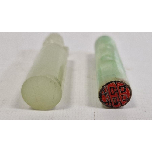 131 - Two jade carved seal stamps (2)