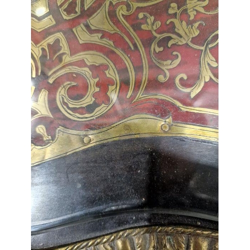 1394 - 19th century boullework console table with tortoiseshell and brass inlay top to the serpentine front... 