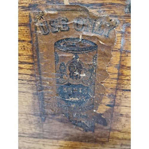 186 - Oak and iron knife shapener/polisher marked '190 High Holborn, London', Kents patent with brass plaq... 