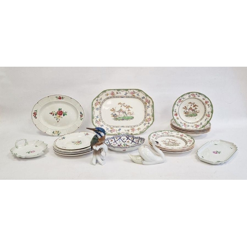 22 - Quantity of Wedgwood pottery plates, quantity of Copeland Spode pottery dinnerware, a continental po... 