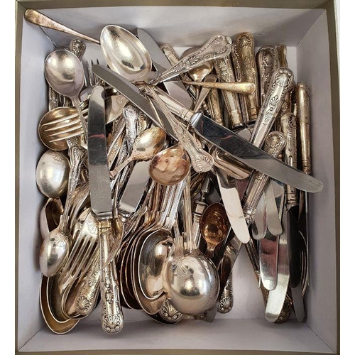 236 - Two trays of plated and other flatware (2 trays)