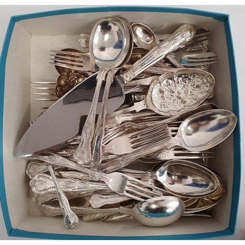 236 - Two trays of plated and other flatware (2 trays)