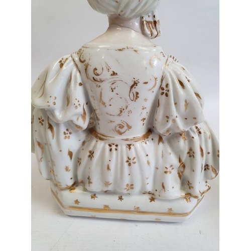 25 - Pair Continental porcelain scent bottle candle holders each of seated figure of an Eastern couple, e... 