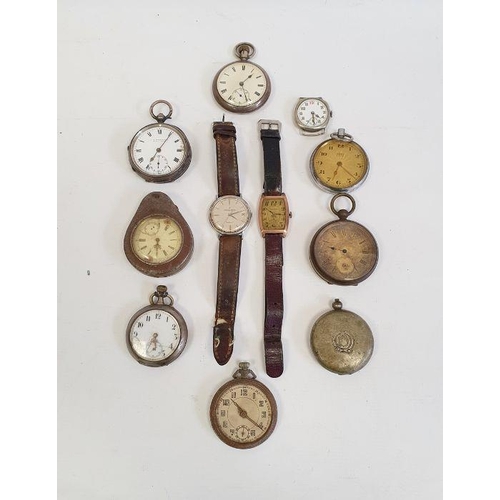 282 - Quantity of assorted pocket watches to include silver-cased pocket watch with subsidiary seconds dia... 