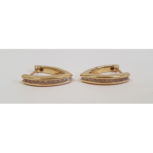 284 - Pair of 18ct gold earrings, 4.2g and a pair of plated earrings