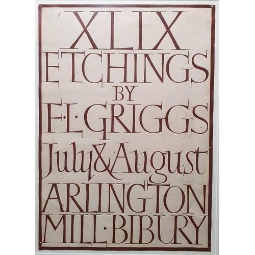 288 - 20th century school
 'XLIX Etchings by F.L. Griggs
 July and August Arlington Mill, Bibury' poster, ... 