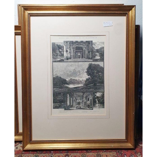 305 - After Mounteard
 Lithographic print
 Blenheim and two further (21 x 30.5 cm) (3)