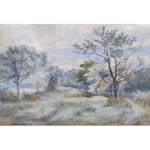 347 - James Payne
 Watercolour
 Landscape, indistinctly signed lower left
 F M Tuckwell 
 Oil on board
 La... 