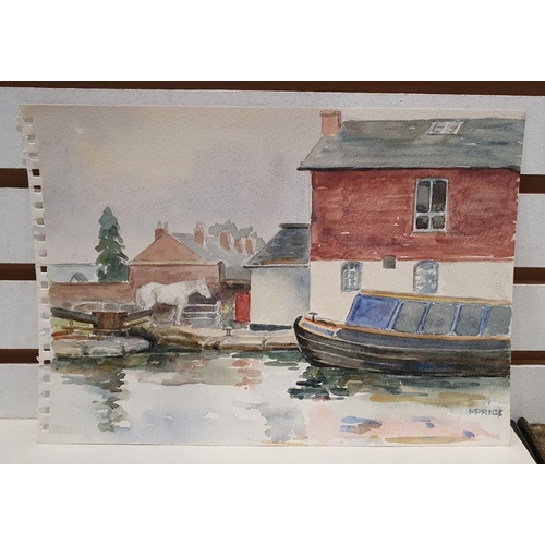 348 - F M Lyte 
 Watercolour
 Continental town scene, signed lower right 
 F M Price
 Amateur watercolours... 