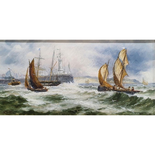 362 - 20th century school
 Pair of oils on canvas
 Boats at sea, each individually signed indistinctly (2)