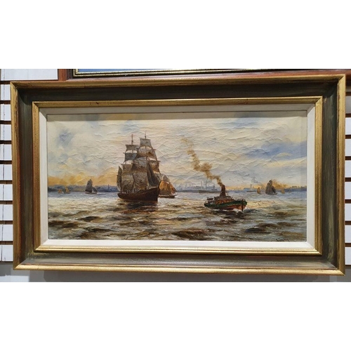 362 - 20th century school
 Pair of oils on canvas
 Boats at sea, each individually signed indistinctly (2)