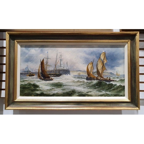 362 - 20th century school
 Pair of oils on canvas
 Boats at sea, each individually signed indistinctly (2)