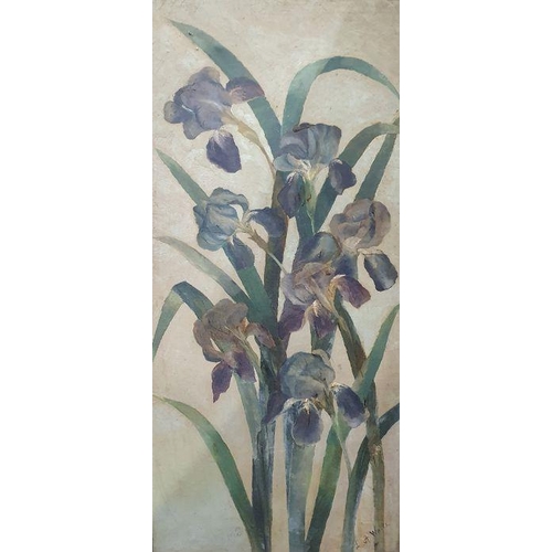 363 - L A Watts (late 19th/early 20th century school)
 Oil on canvas
 Pair of floral still lifes, each sig... 