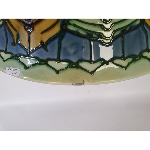 52 - Minton Secessionist Art Nouveau toilet jug and basin, no.36, tube-line decoration in green, ochre an... 