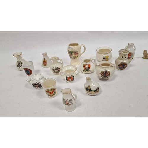 62 - Quantity Wade whimsies and crested china (3 boxes)