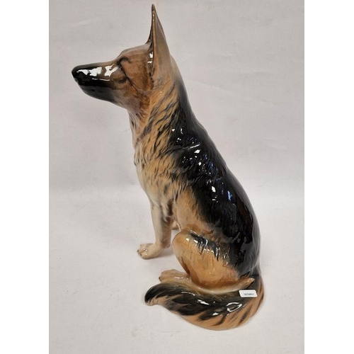 72 - Royal Doulton pottery model of an Alsatian, seated, 35cm high