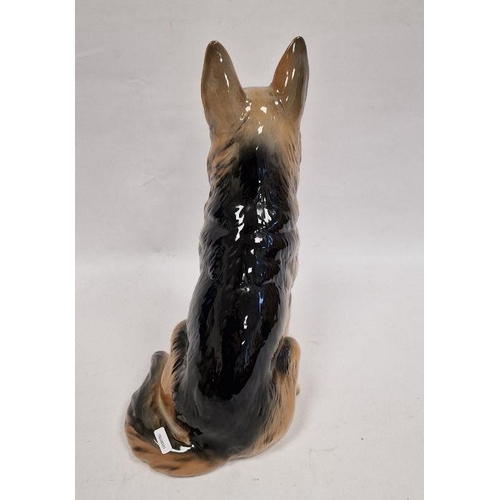 72 - Royal Doulton pottery model of an Alsatian, seated, 35cm high