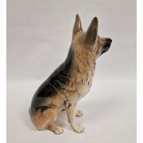 72 - Royal Doulton pottery model of an Alsatian, seated, 35cm high