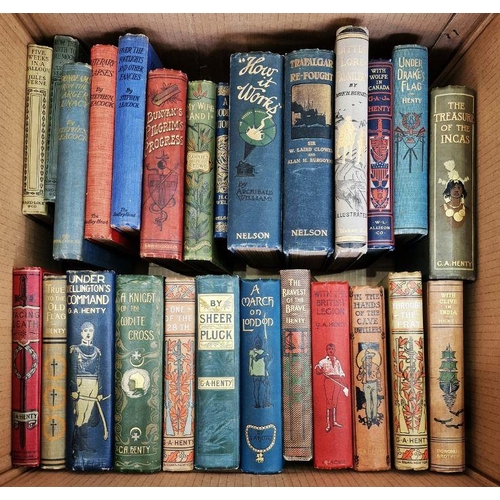 10 - Quantity of children's literature, early 20th century, to include G A Henty, W B Anderson, Jules Ver... 