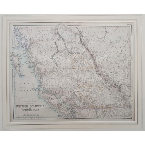 174 - Quantity of framed maps published by British Columbia and Vancouver Island, Denmark, Turkish Empire,... 