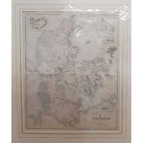 174 - Quantity of framed maps published by British Columbia and Vancouver Island, Denmark, Turkish Empire,... 