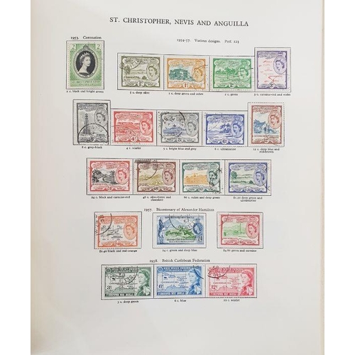 193 - British Empire/Commonwealth: Boxed collection consisting SG New Age stamp album (G-S) additional lea... 