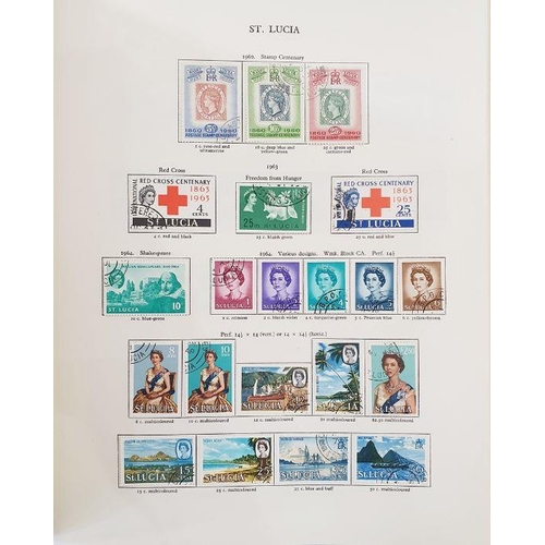 193 - British Empire/Commonwealth: Boxed collection consisting SG New Age stamp album (G-S) additional lea... 